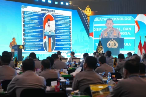 Beri Arahan di Rapim Polri, Jenderal Sigit Tegaskan Kawal Penuh Program Pemerintah
