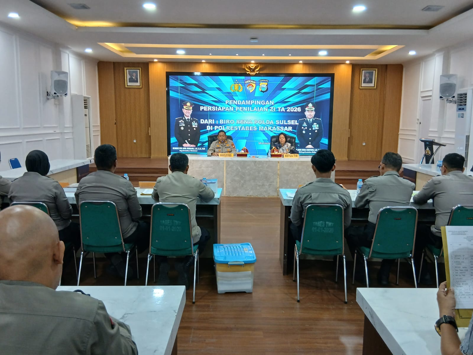 Rorena Polda Sulsel Dampingi Persiapan Penilaian Zona Integritas di Polrestabes Makassar