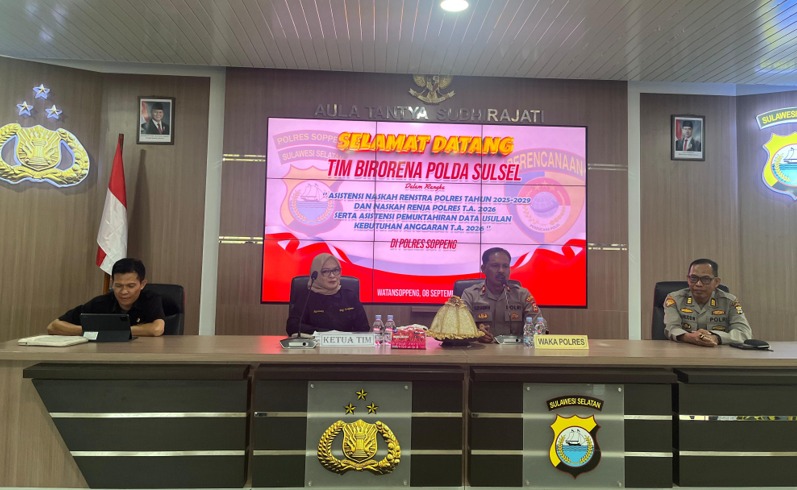 Bag Strajemen dan Bag Renprogar melaksanakan Giat Asistensi di Polres Soppeng