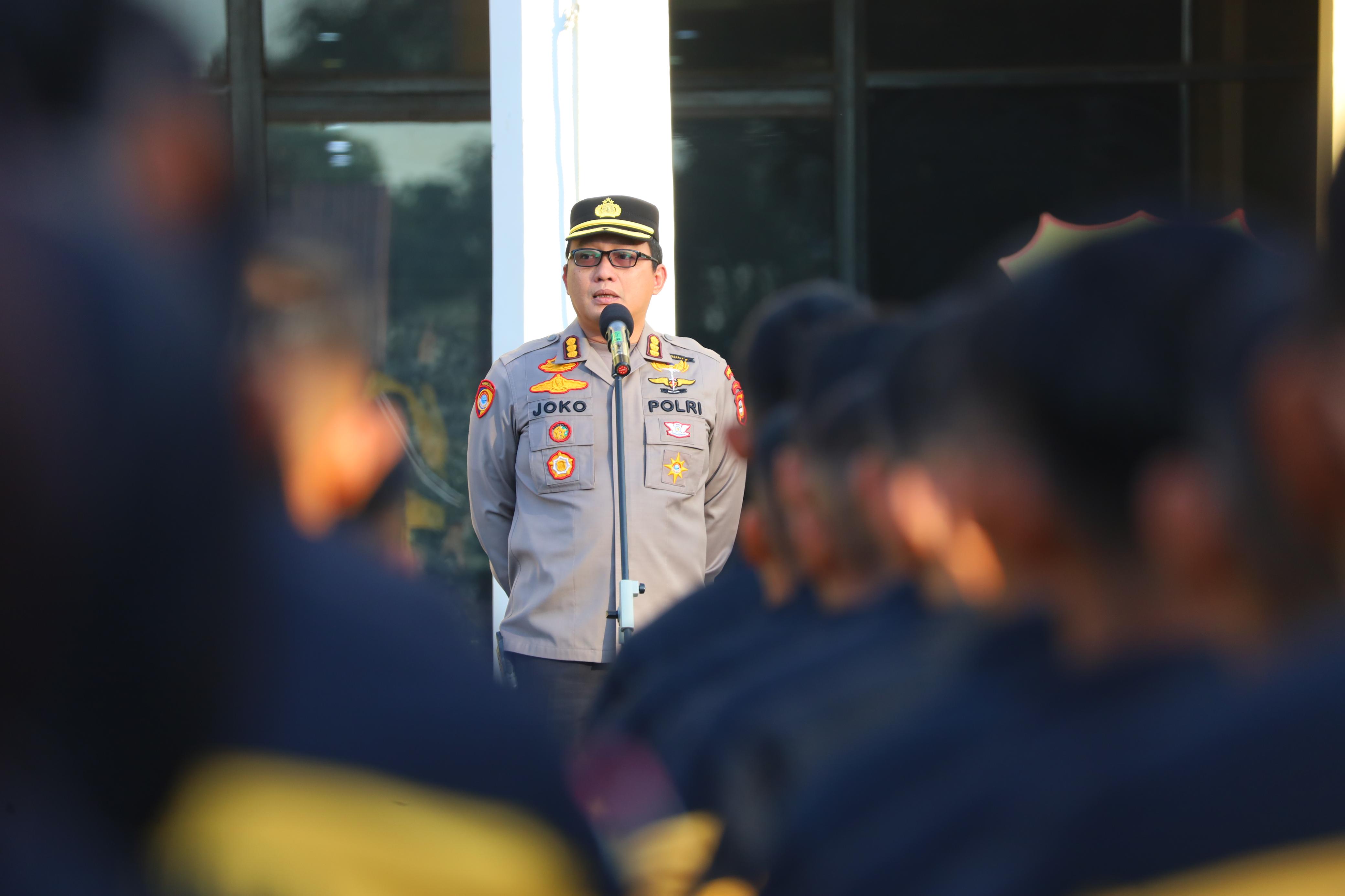 Kombes Pol Joko Tutukonoto Tekankan Pentingnya Pembangunan Zona Integritas dan Pengelolaan Anggaran dalam Apel Pagi